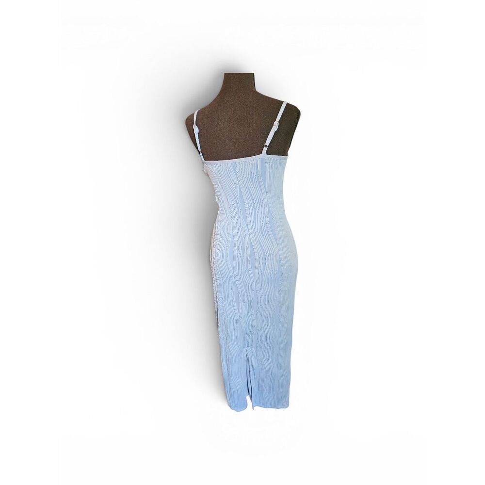 PRETTYGARDEN Light Blue Knit Bodycon Maxi Midi Dress Size Small - Picture 4 of 8